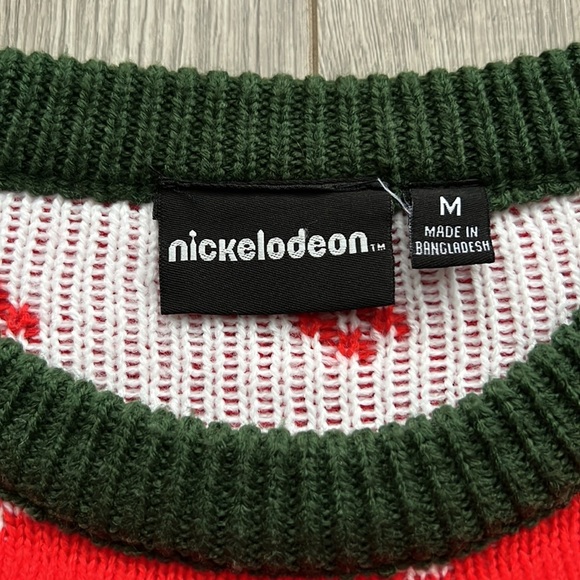 SpongeBob SquarePants Knit Ugly Christmas Sweater “I’m Ready For Presents” Sz M - Picture 4 of 9